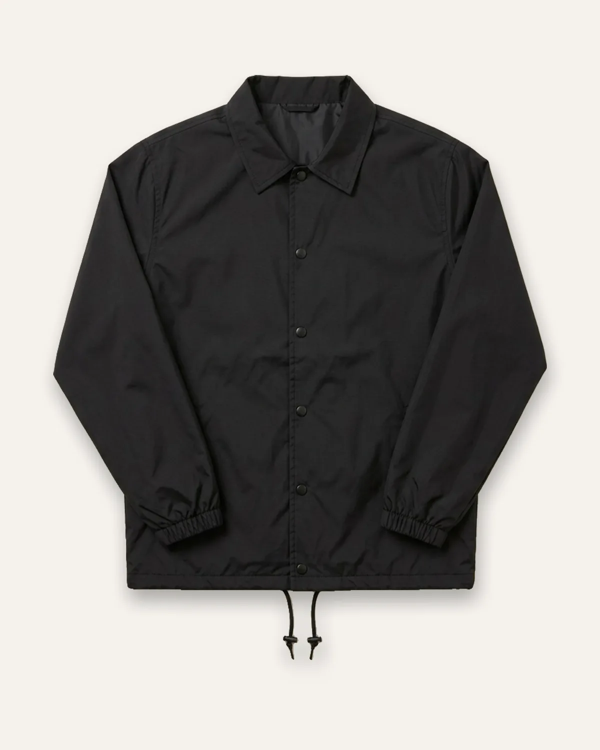 Coach Jacket in Black, laid flat