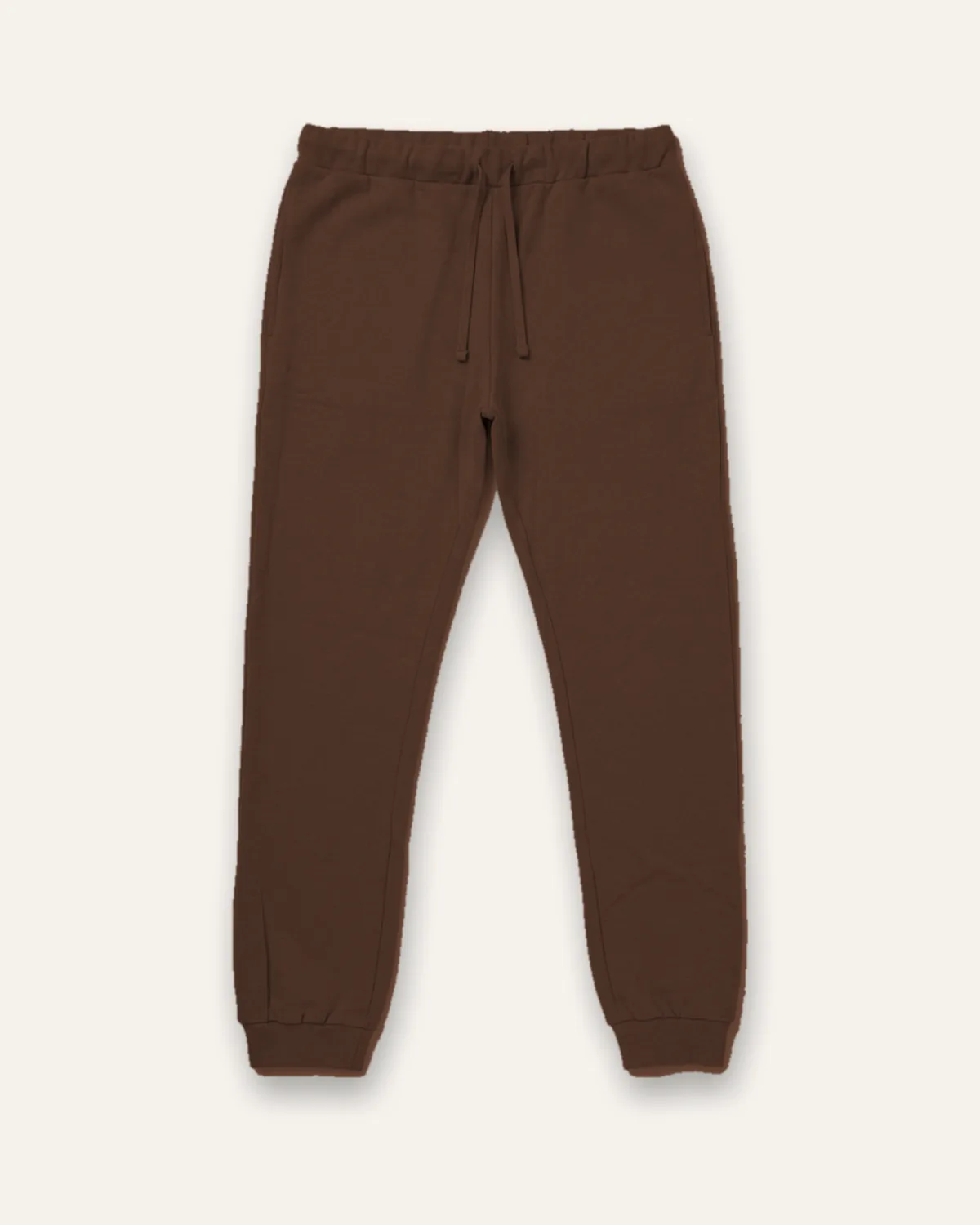Daily Fleece Jogger in Chocolate, laid flat