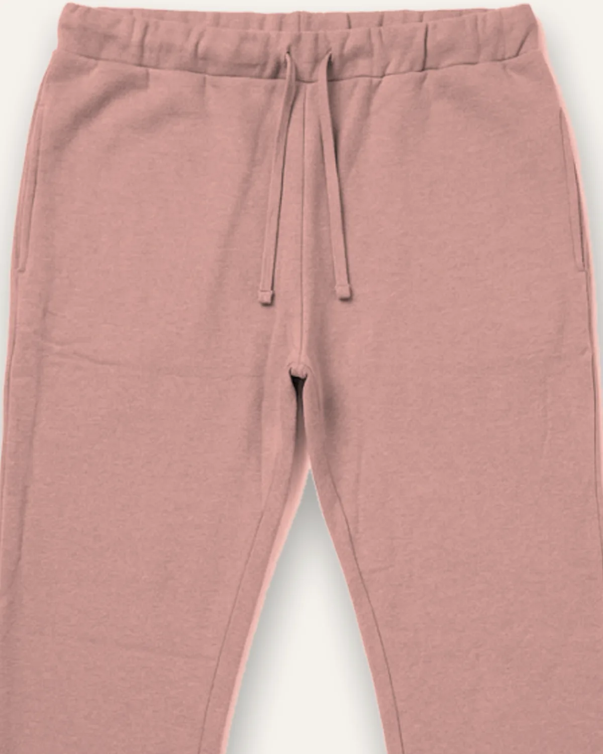 Daily Fleece Jogger in Dusty Rose, laid flat, detail