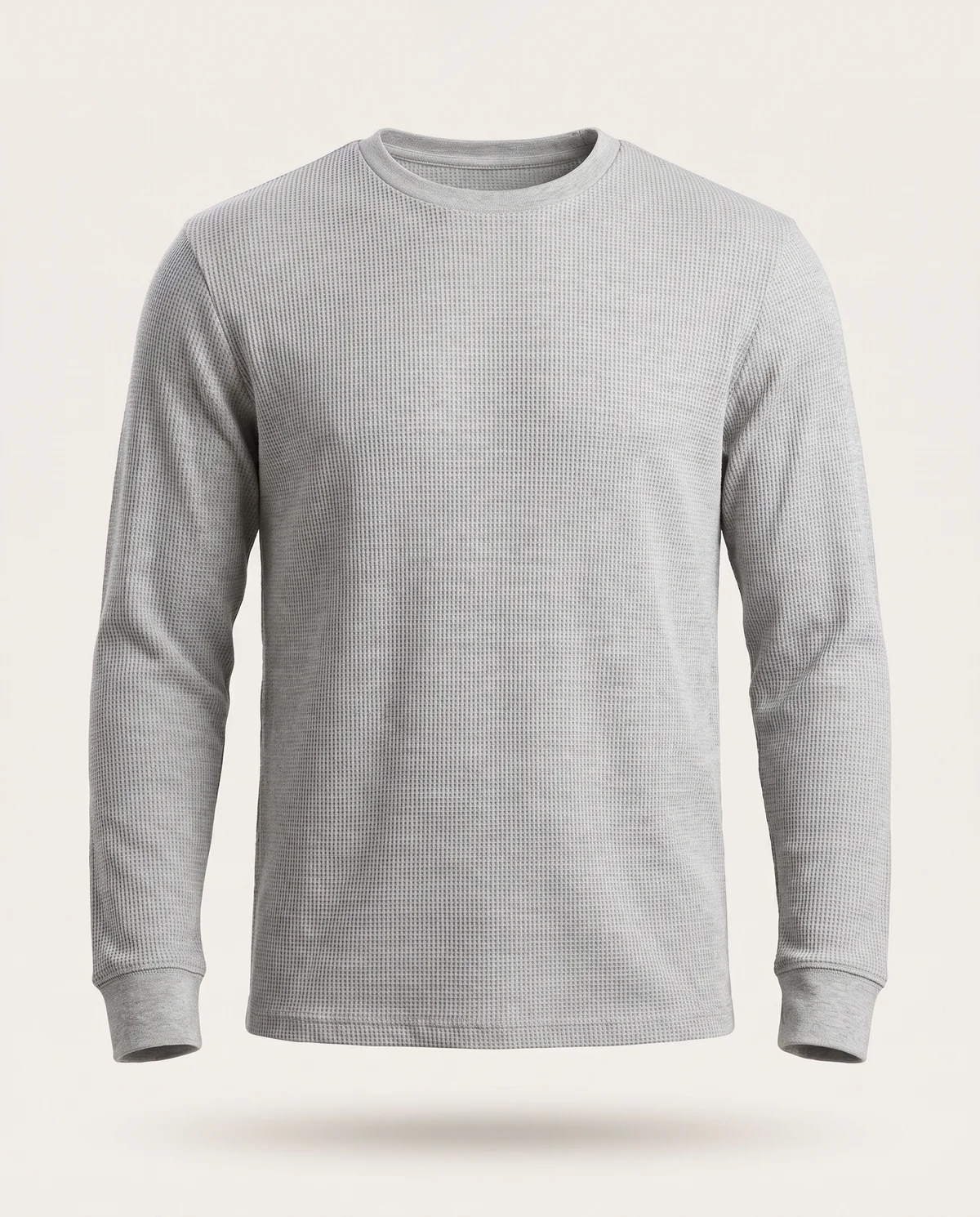 Waffle Thermal in Heather, front view