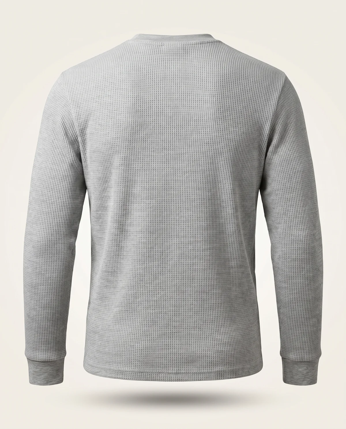 Waffle Thermal in Heather, back view