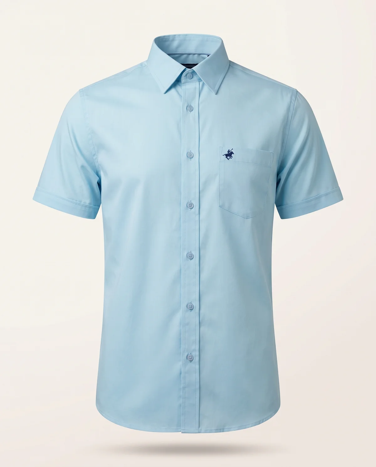 Short-Sleeve Button-Down in Light, front view