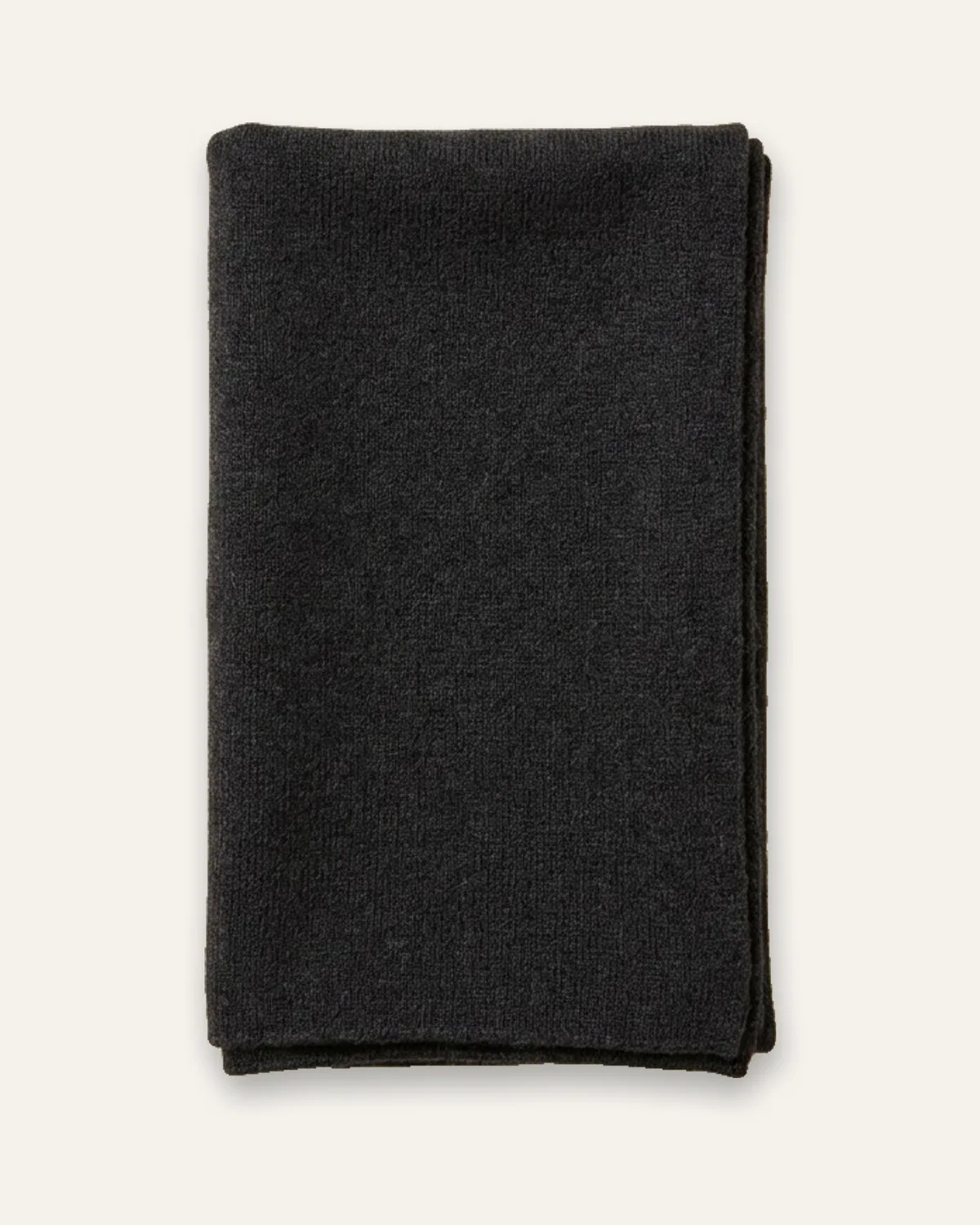 Merino Scarf in Charcoal, laid flat
