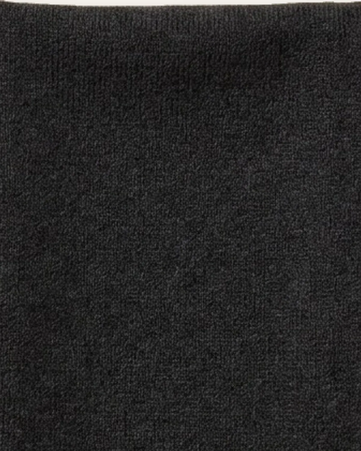 Merino Scarf in Charcoal, laid flat, detail
