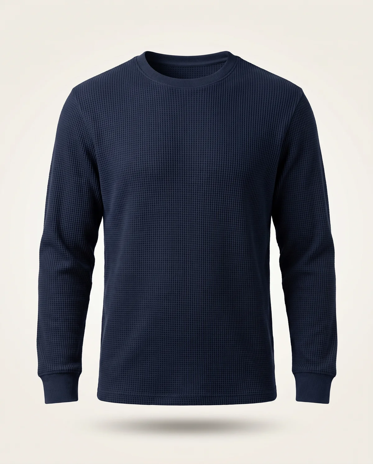Waffle Thermal in Navy, front view