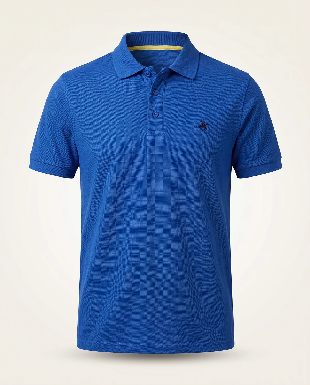 Piqué Polo in Royal, front view