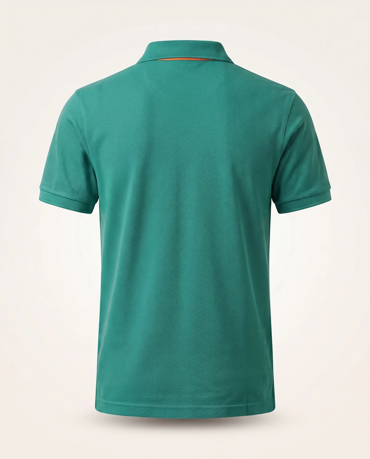 Piqué Polo in Teal, back view