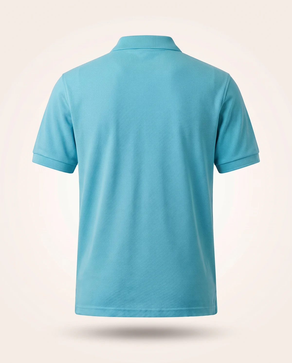 Piqué Polo in Turquoise, back view