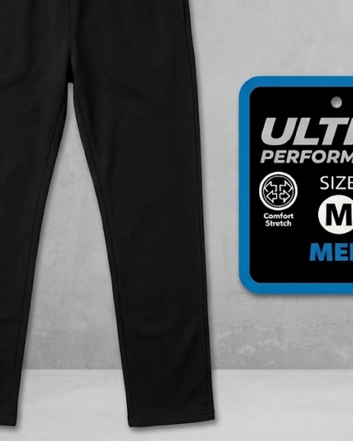 Ultra Performance Sweatpant in Black, laid flat, detail