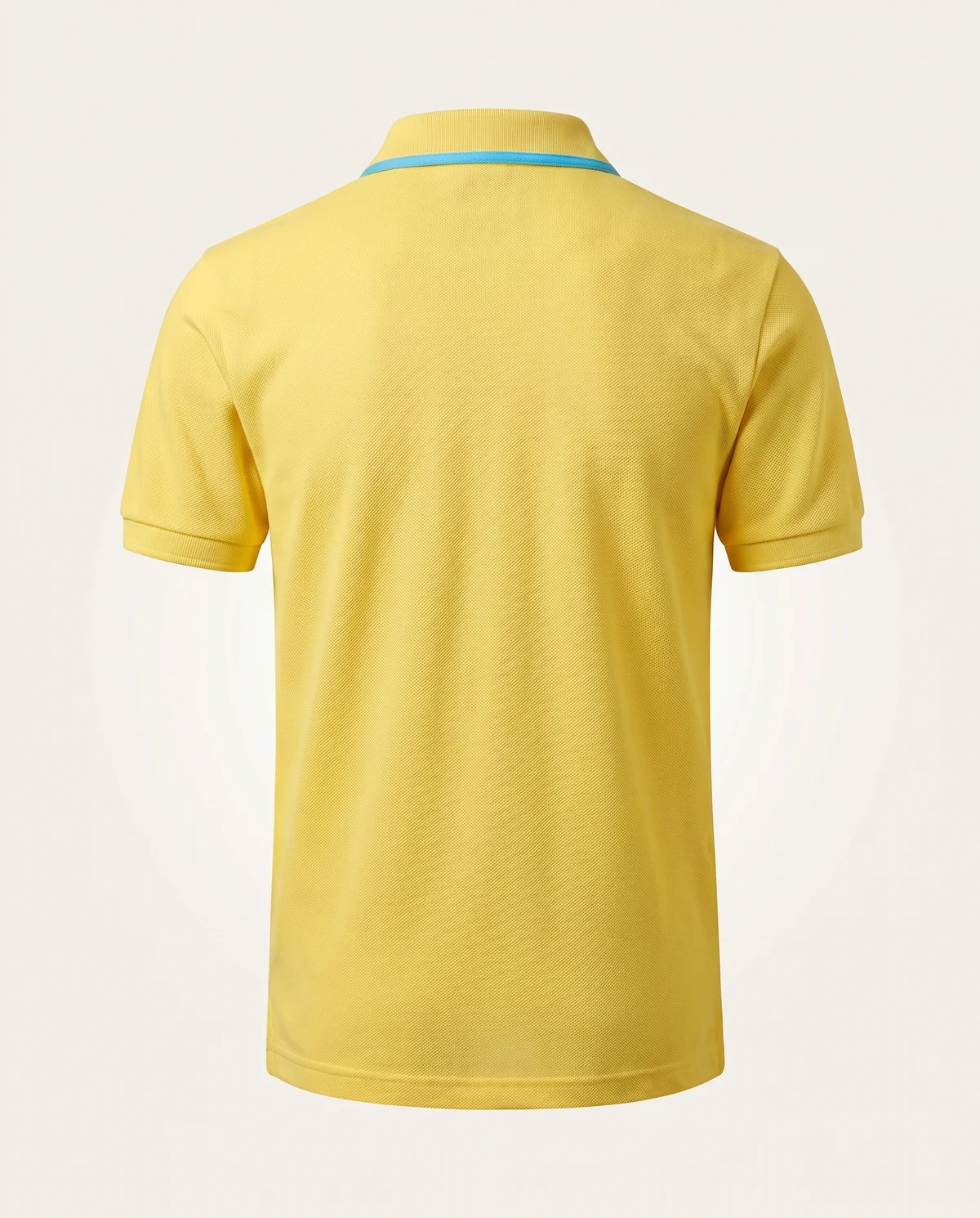 Piqué Polo in Yellow, back view